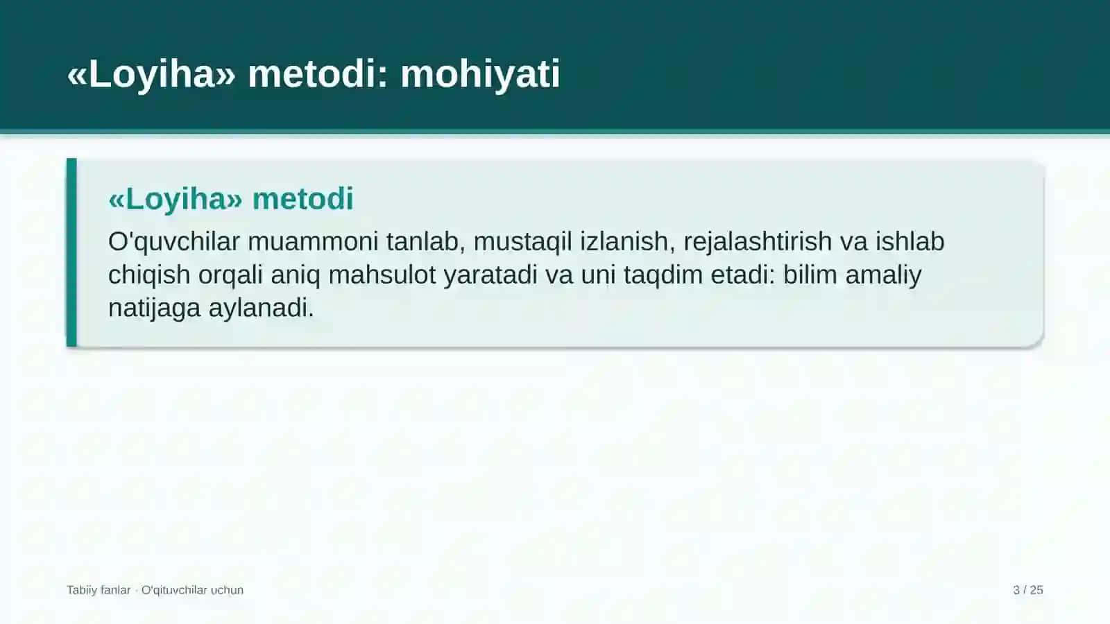 tabiiy fanlar darslarida loyiha metodidan foydalanish 1439 3