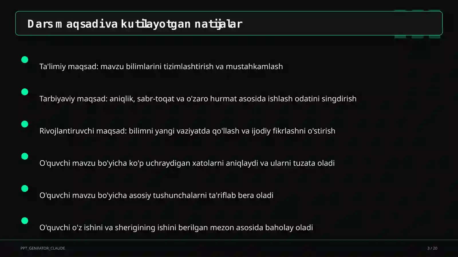 Husnixat: harflarni to'g'ri yozish (1-sinf) 3