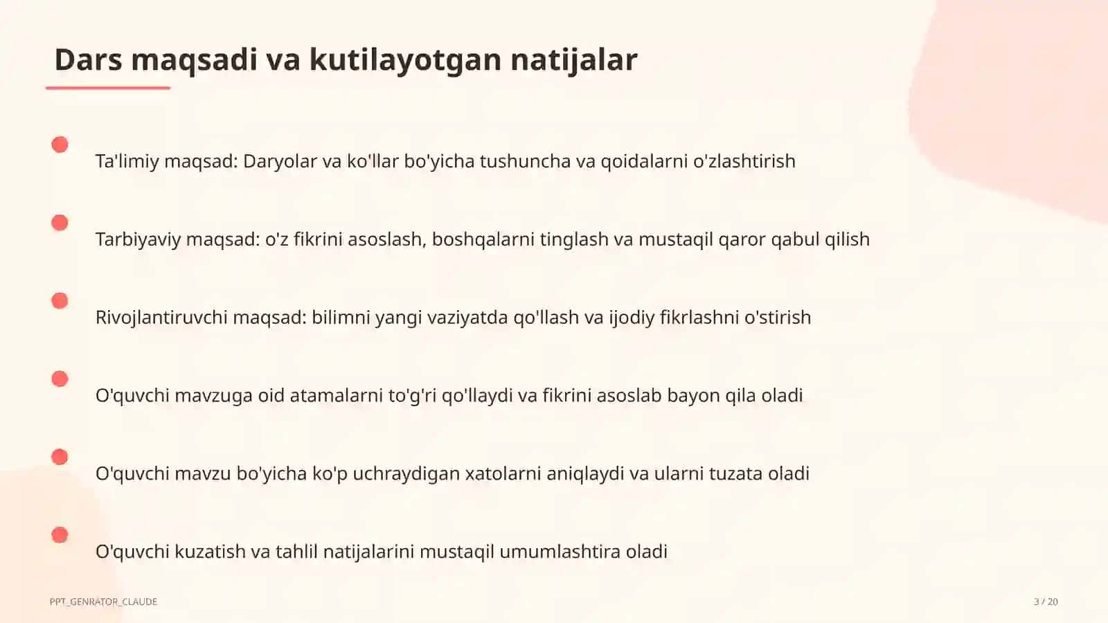 Daryolar va ko'llar (6-sinf) 3