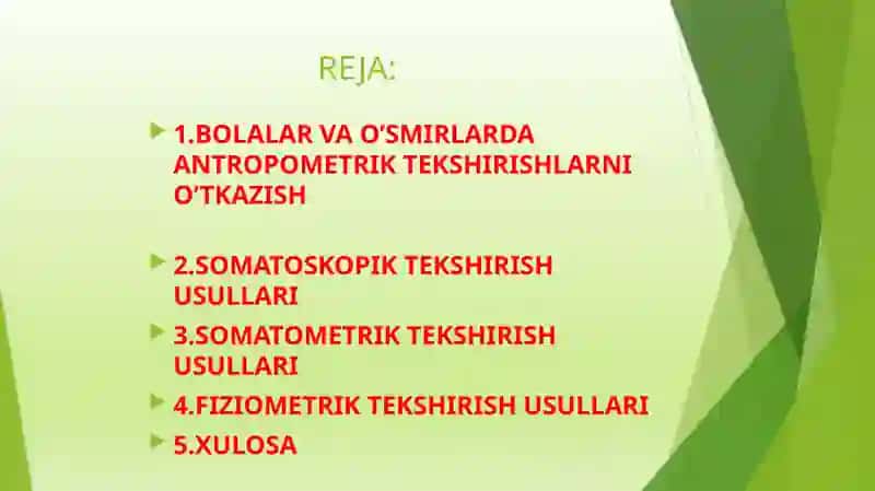 Antropometrik tekshirish usullari 3