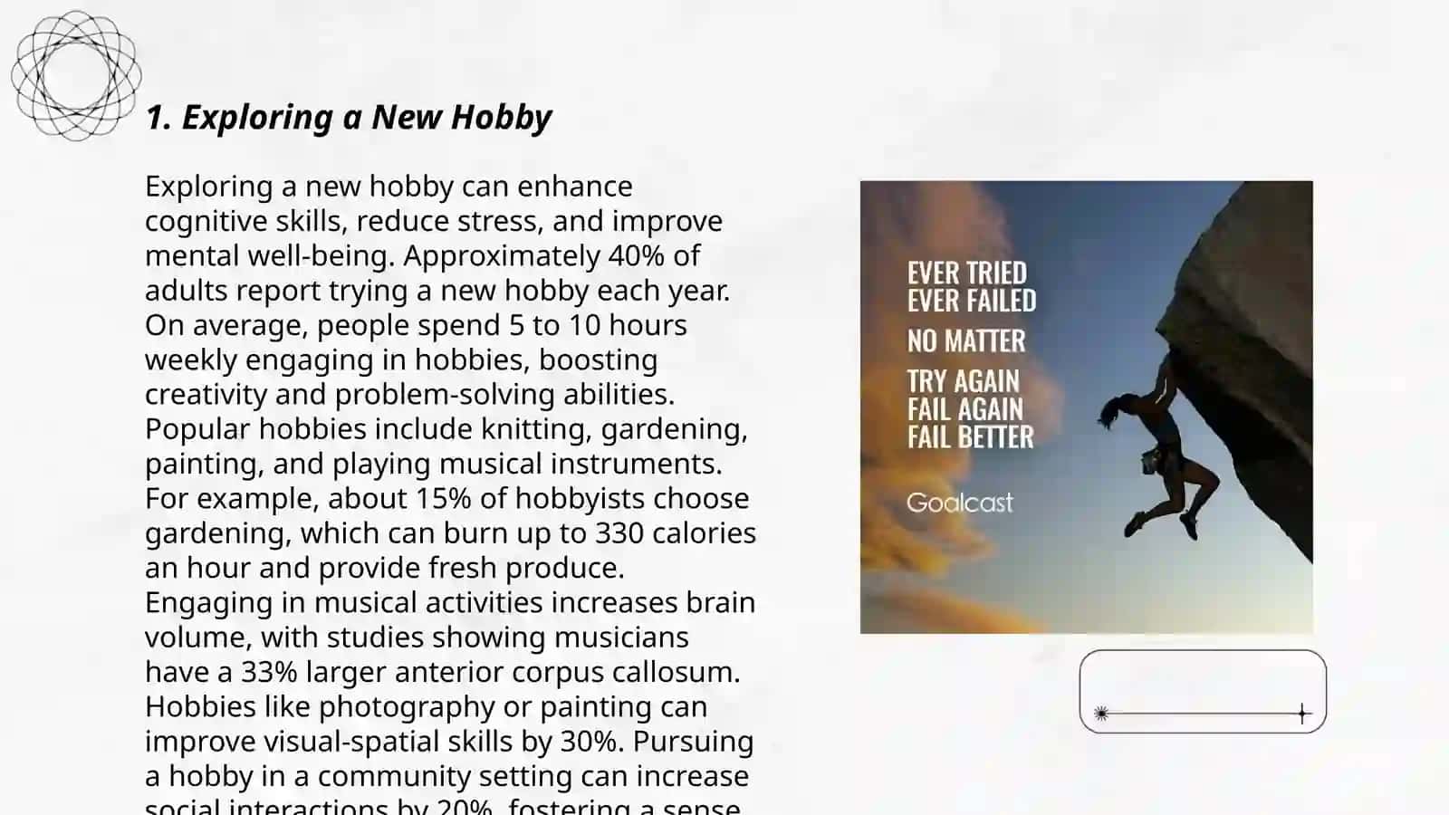 Plan for Exploring New Hobbies 3