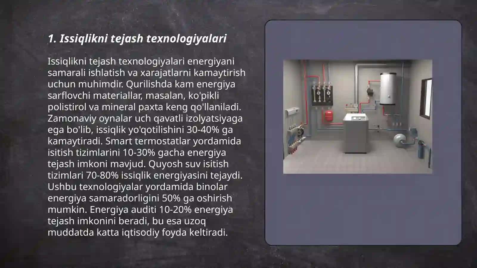 Isitish radiatorlari orqasida issiqlikni qaytaruvchi qurilmalarni o‘rnatish" chora tadbirining iqtisodiy samaradorligi 3