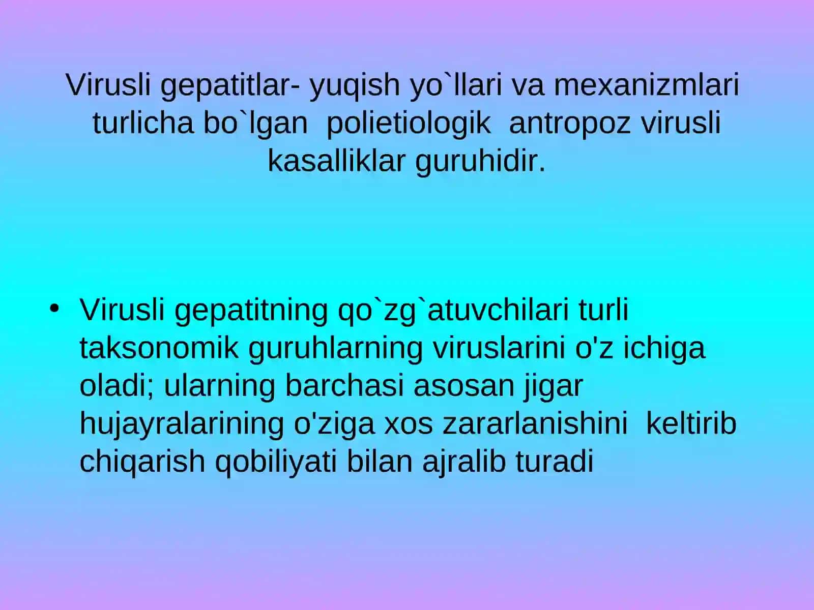 Virusli gepatitlar muammosi 3