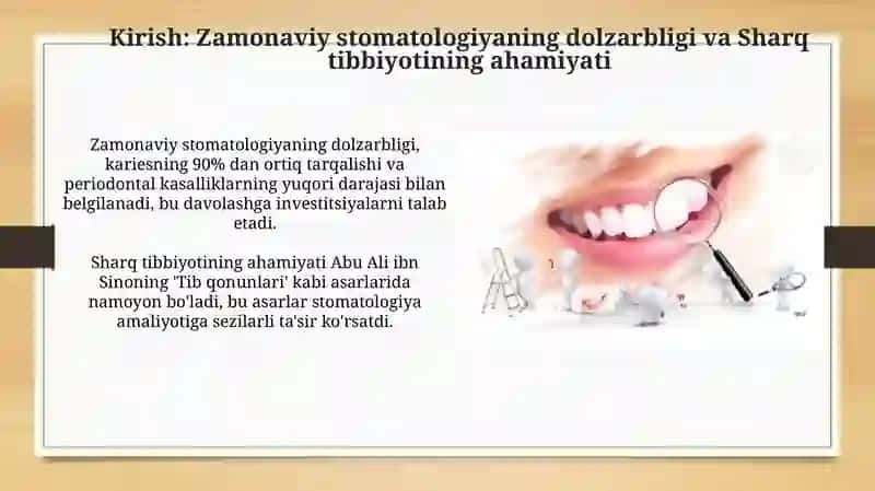 Zamonaviy stomatologiyaning dolzarbligi va Sharq tibbiyotining ahamiyati 3