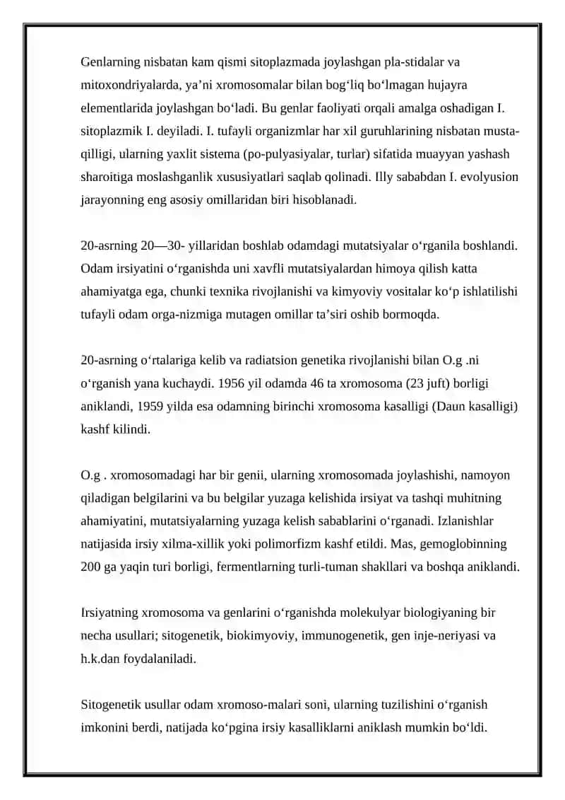 XROMOSOMA KASALLIKLARI XROMOSOMA SONI VA STRUKTURASINI O’ZGARISHLARI PRENATAL TASHXISLASH 3