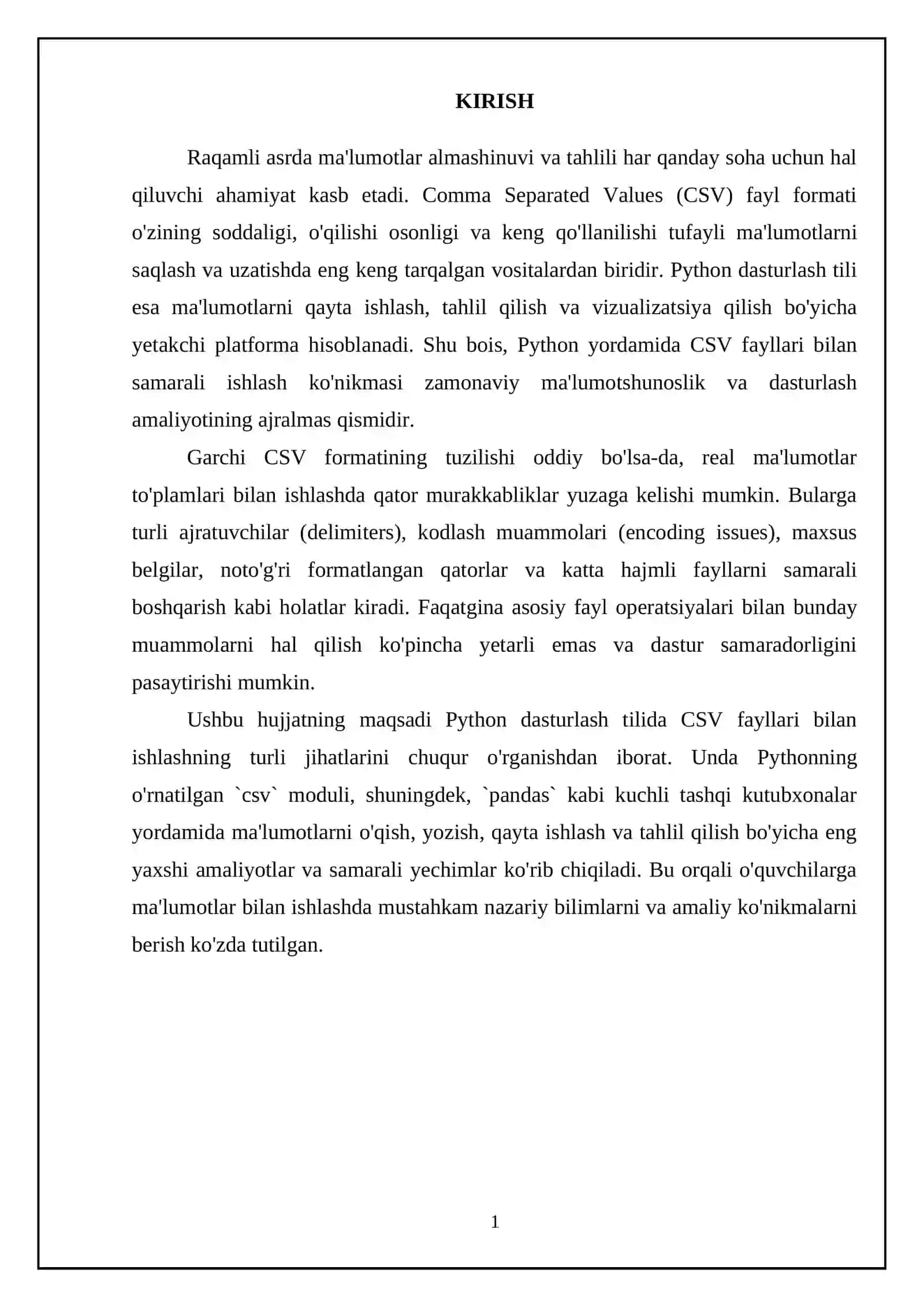 Python da csv fayllari bilan ishlash 3