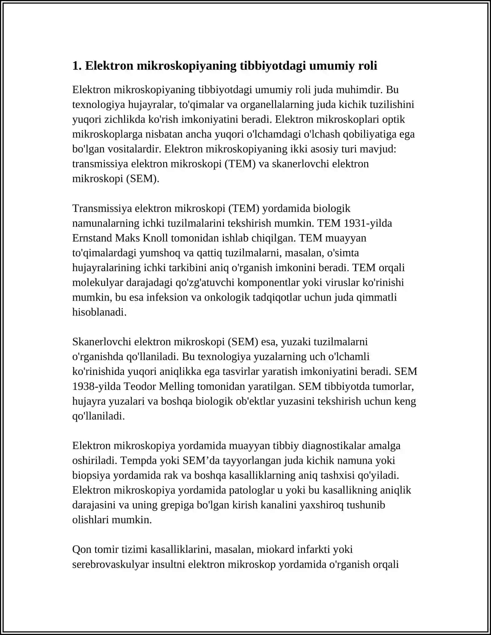 ELEKTRON MIKROSKOPIYA USULLARINING TIBBIYOTDAGI AHAMIYATI 3