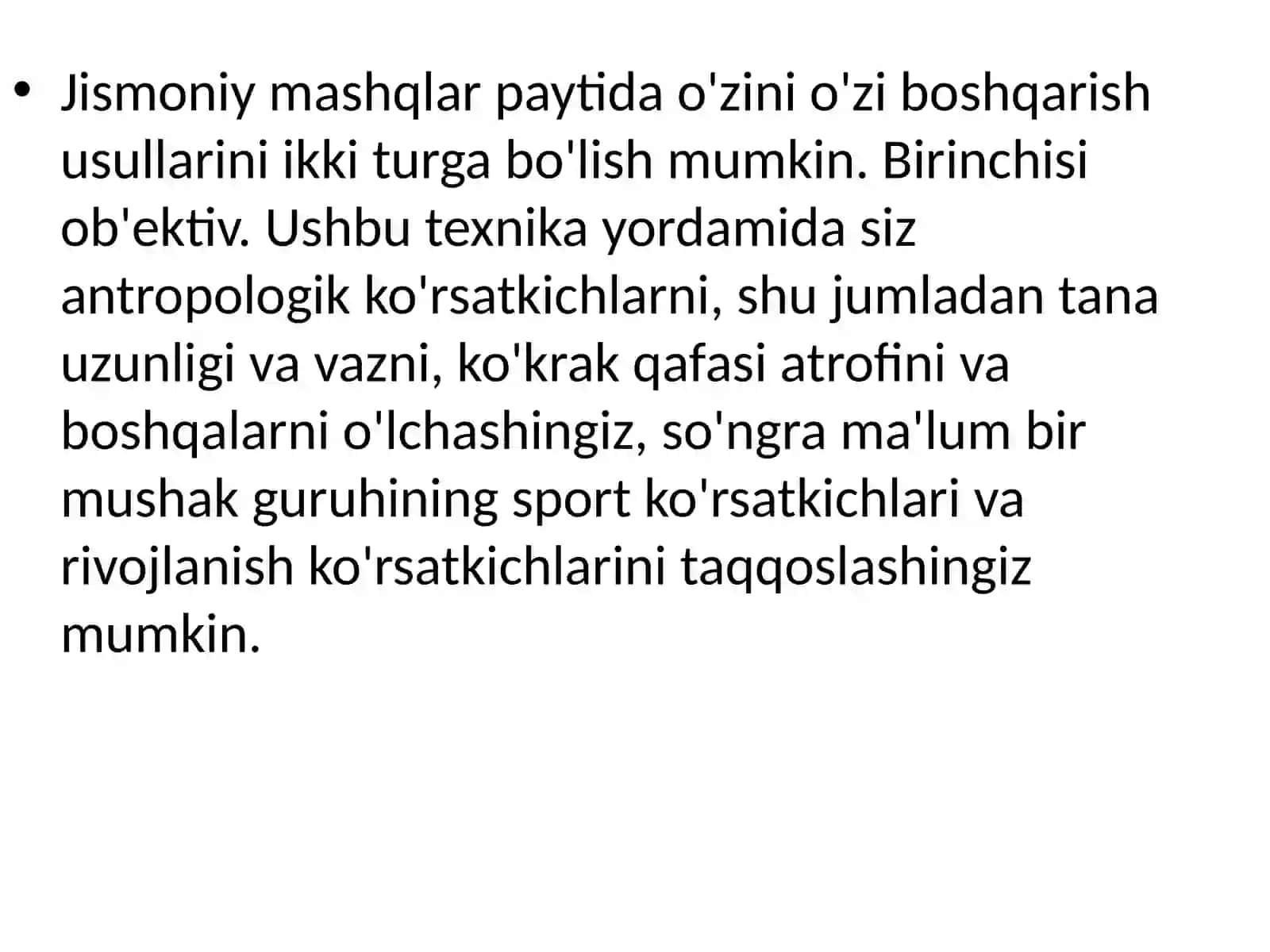 Jismoniy mashqlar bilan shug'ullanish uchun usullar 3