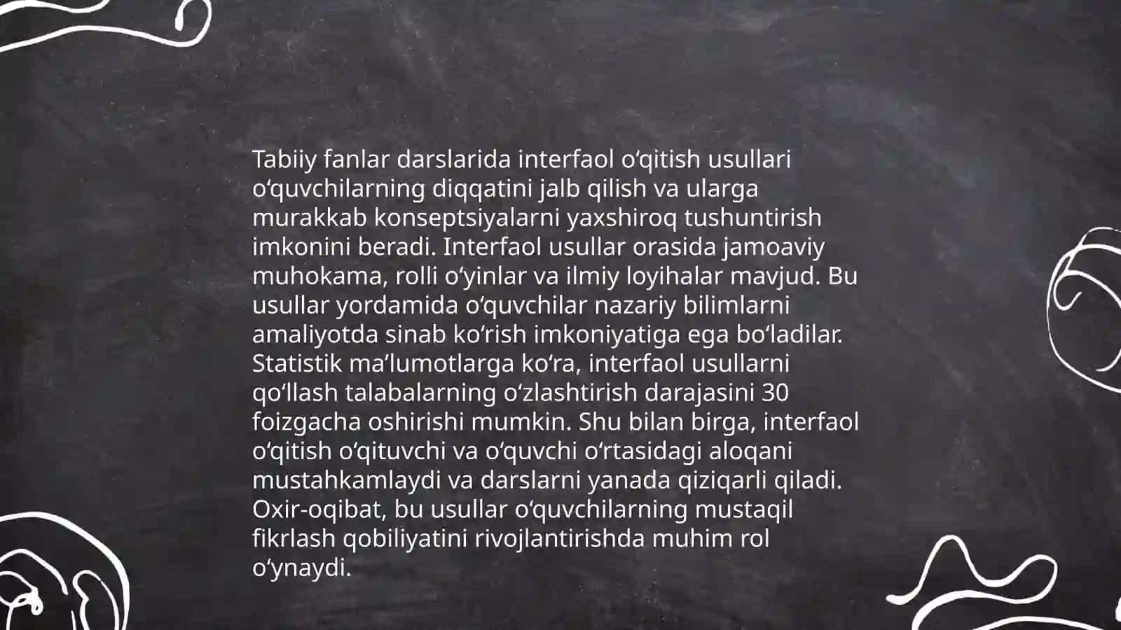 Tabiiy fanlar darslarida zamonaviy pedagogik texnologiyalardan foydalanish 3