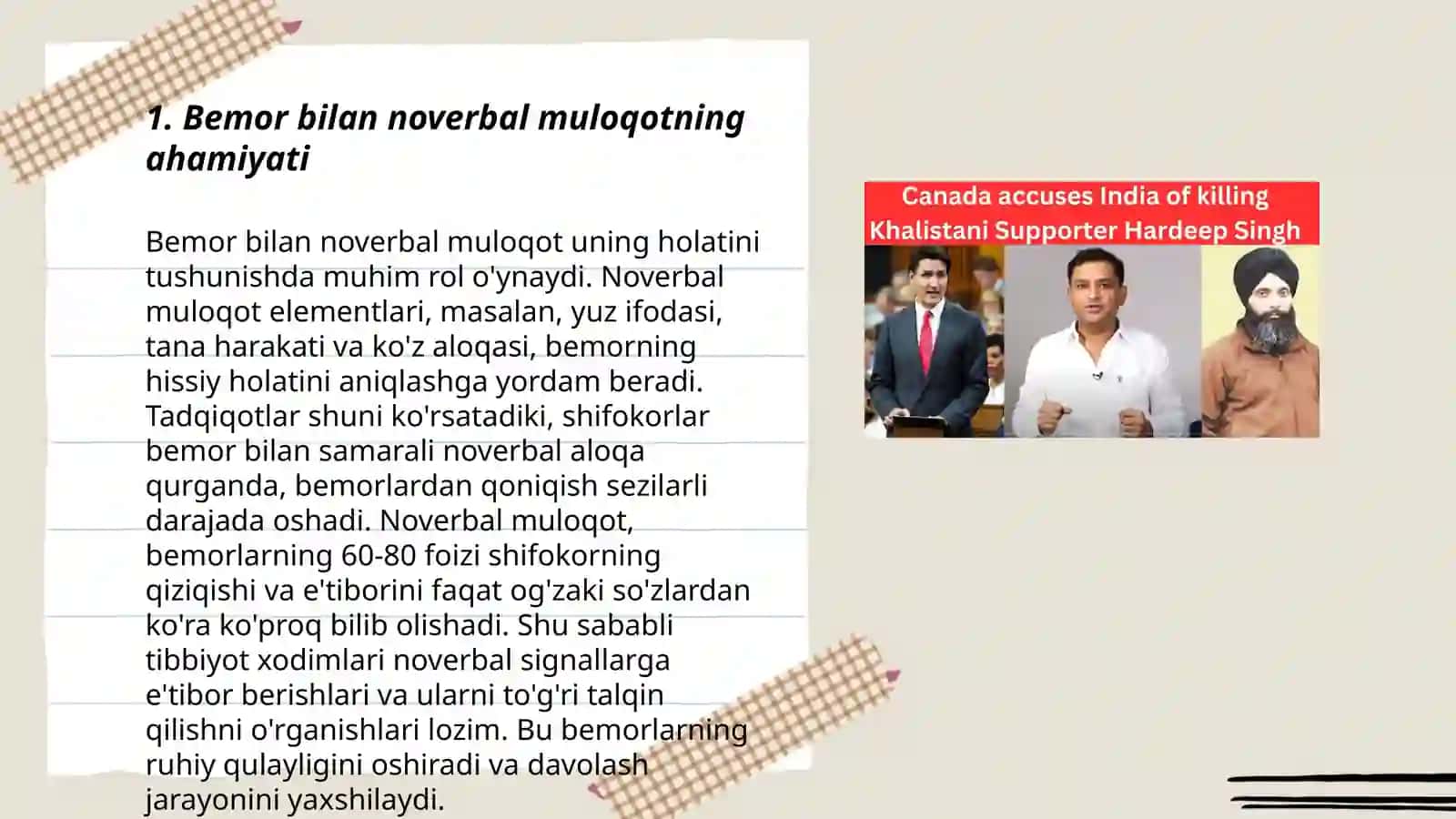 Bemor bilan noverbal muloqot 3