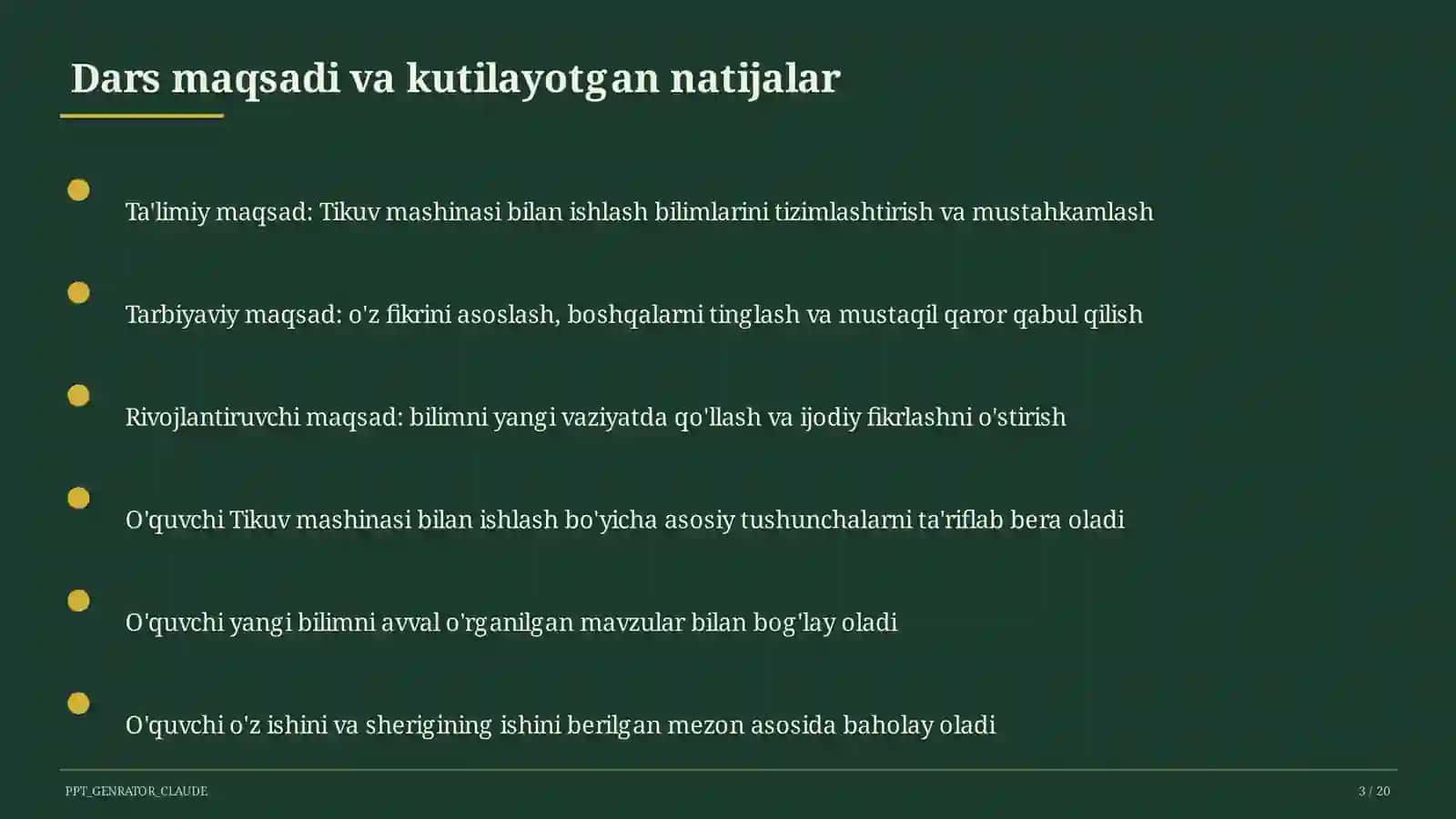 Tikuv mashinasi bilan ishlash (6-sinf) 3