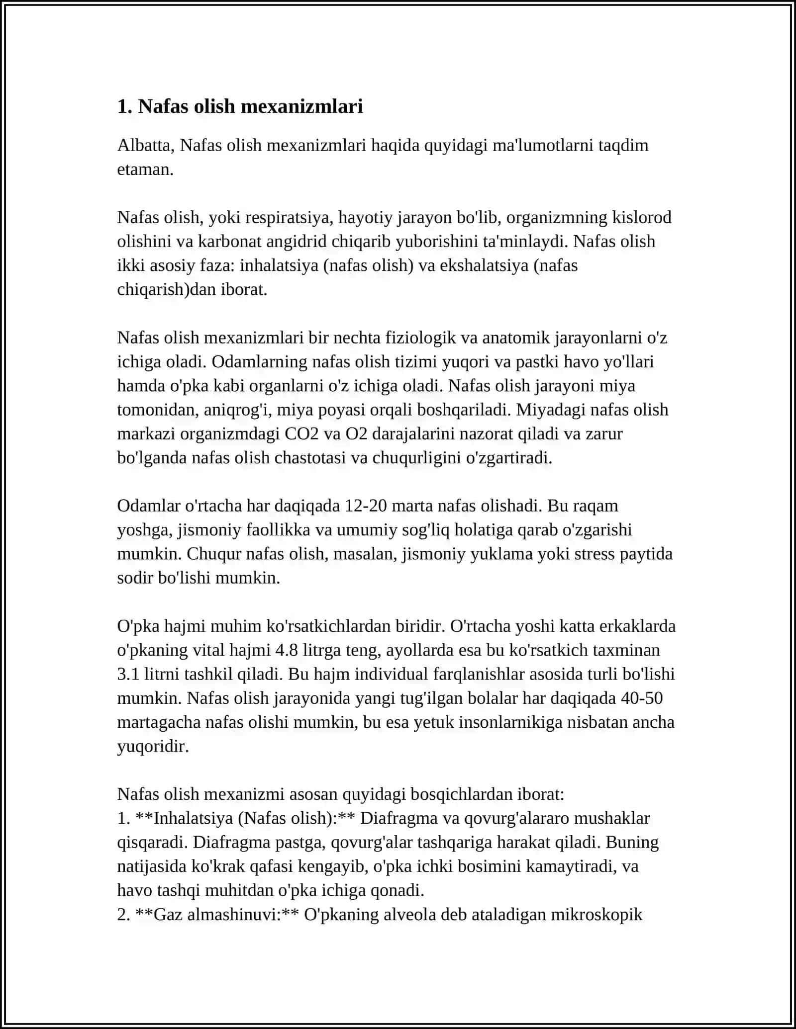 NAFAS KASALIGIGA CHALINGAN BEMORLAR PARVARISHI 3