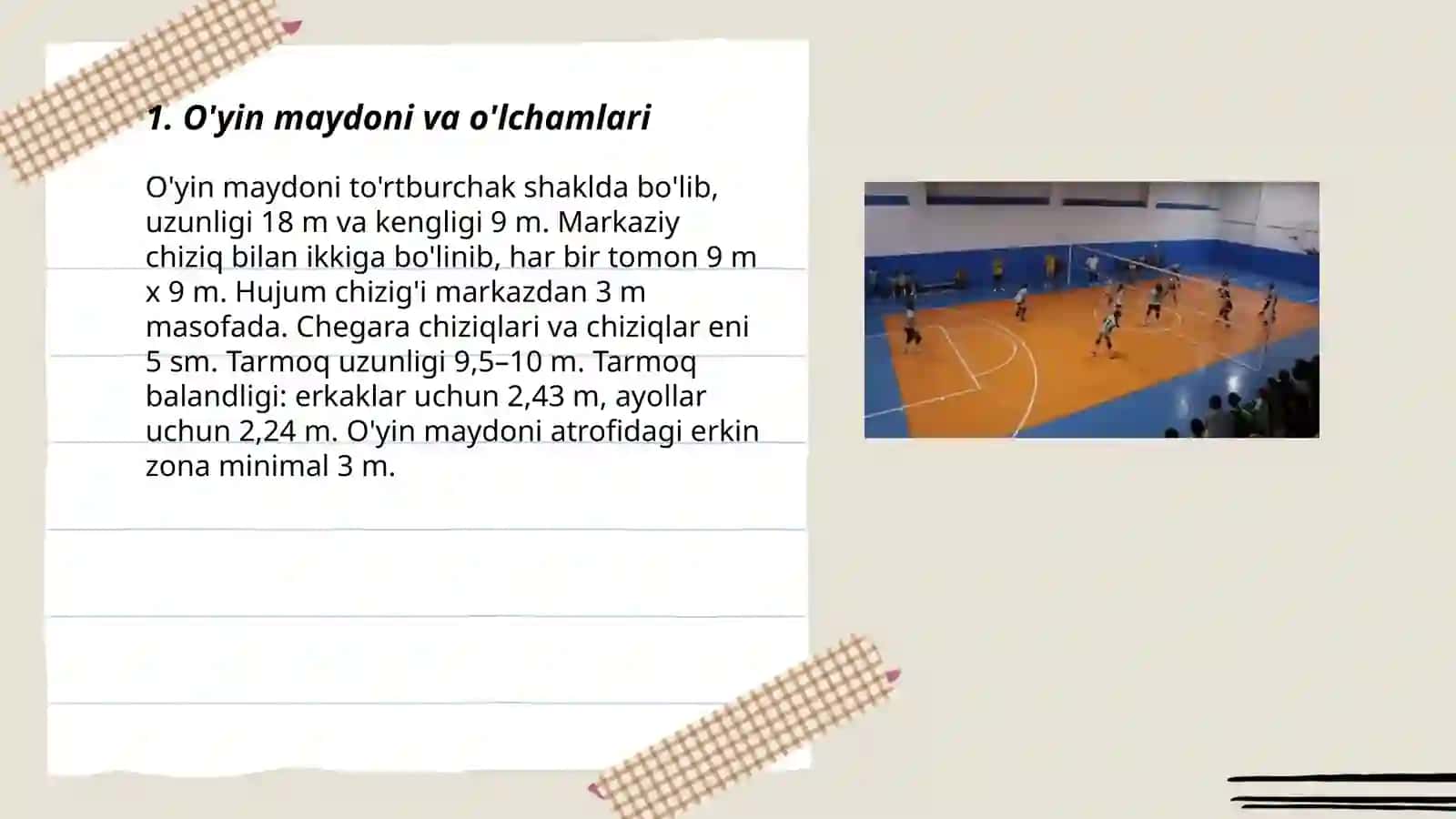 Voleybol ôyin qoidalarini ôrganish 3