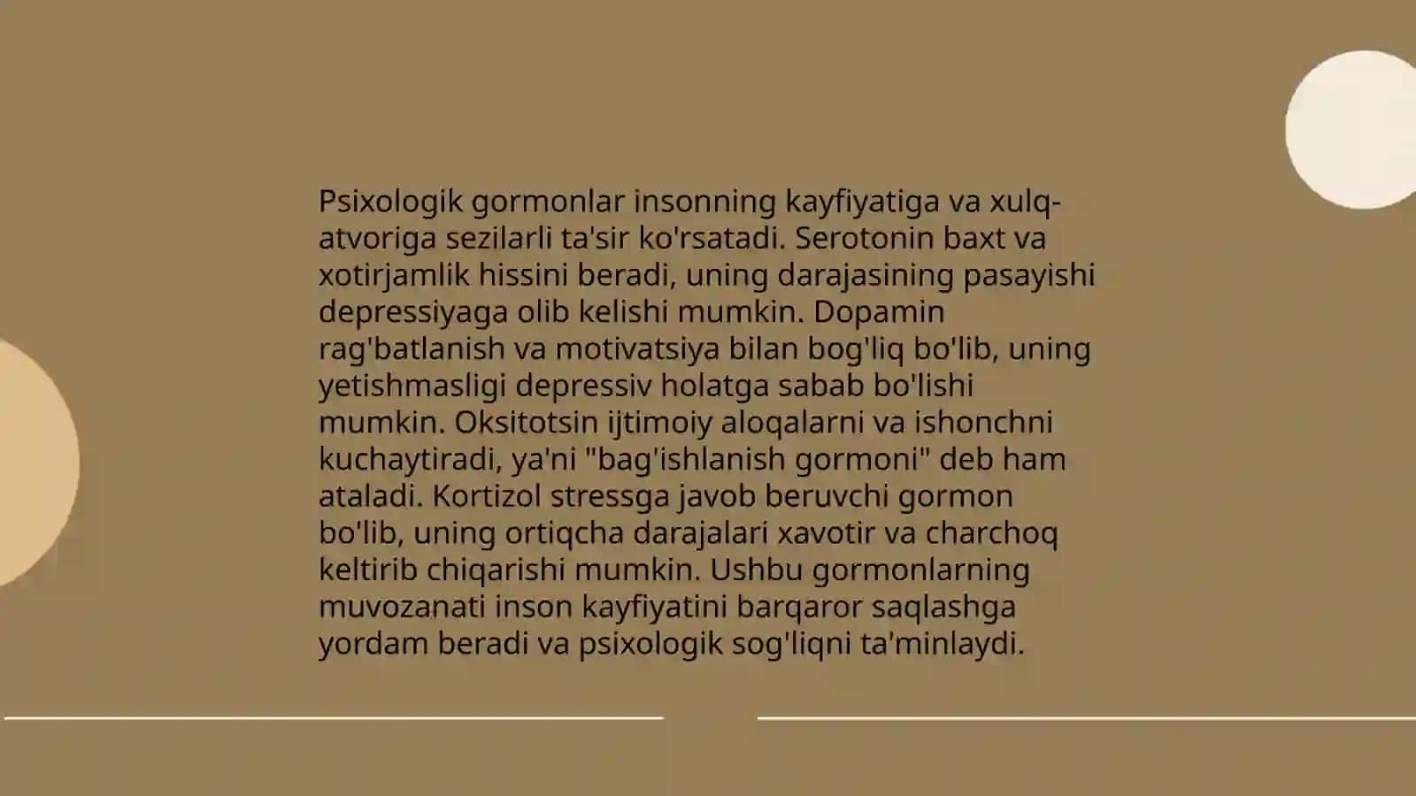 Psixologik gormonlar va ularning inson kayfiyatiga ta'siri 3