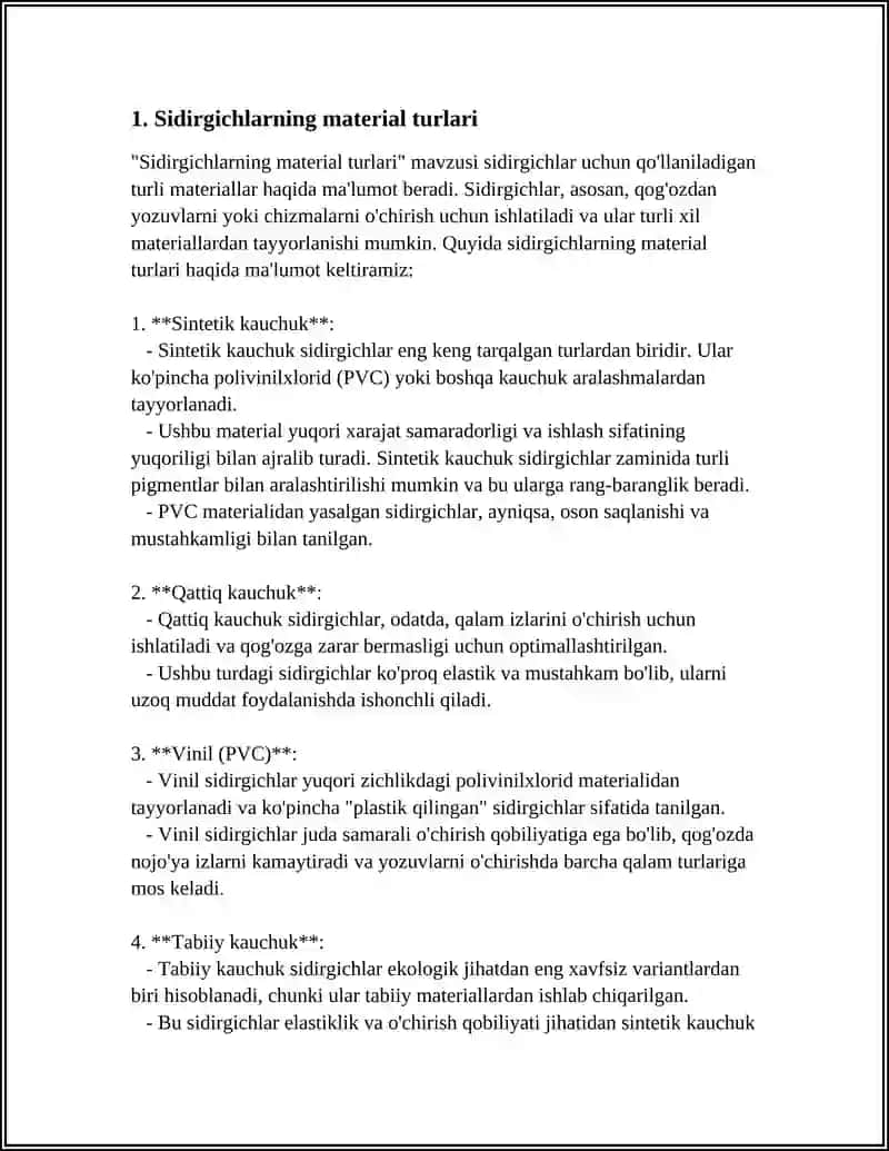 Sidirgichlarning Material Turlari 3
