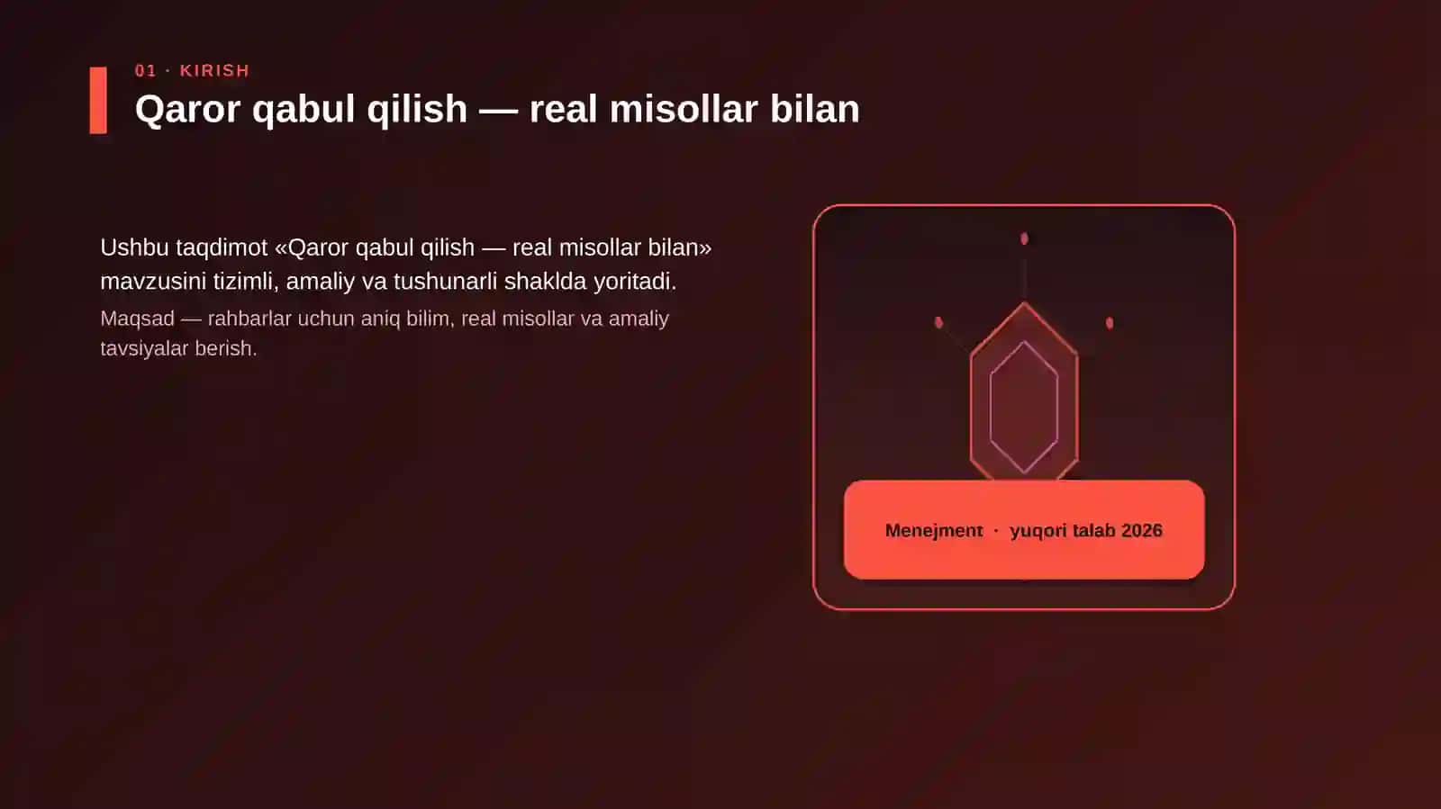 Qaror qabul qilish — real misollar bilan 3