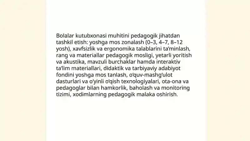 Bolalar kutubxona pedagogikasini shakillantirishdagi shart- sharoitlar 3