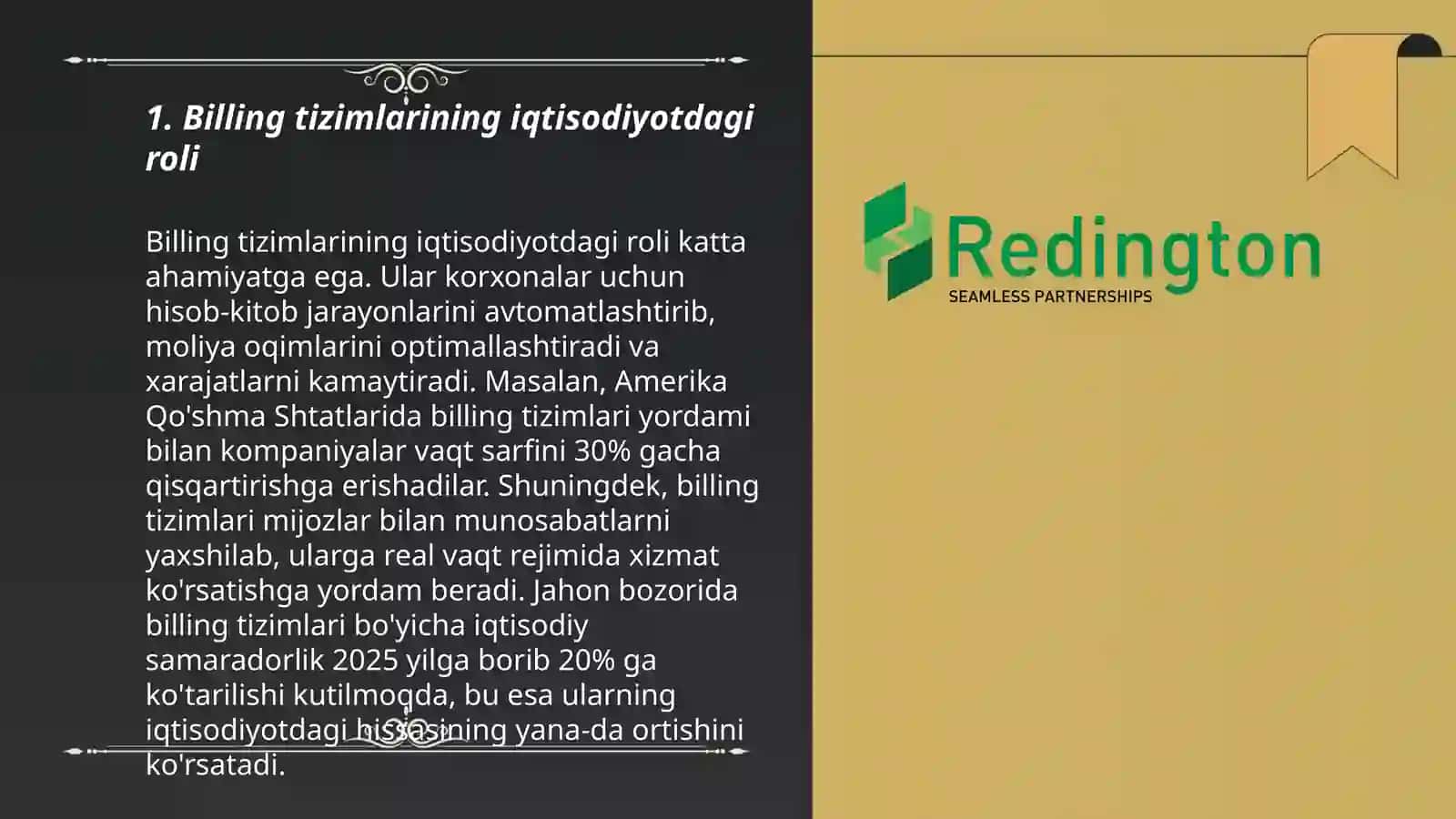 Billing tizimini ishlash texnologiyasi va iqtisodiyotda qoʻllash texnologiyasi 3