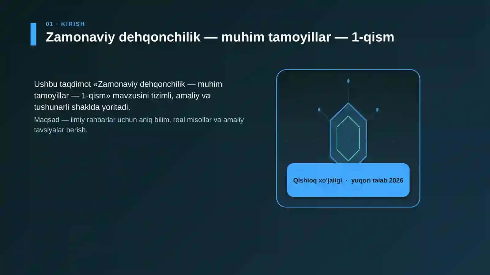 Zamonaviy dehqonchilik — muhim tamoyillar — 1-qism 3