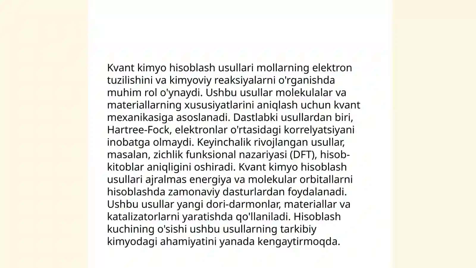 Kvant kimyo hisoblash usullari 3