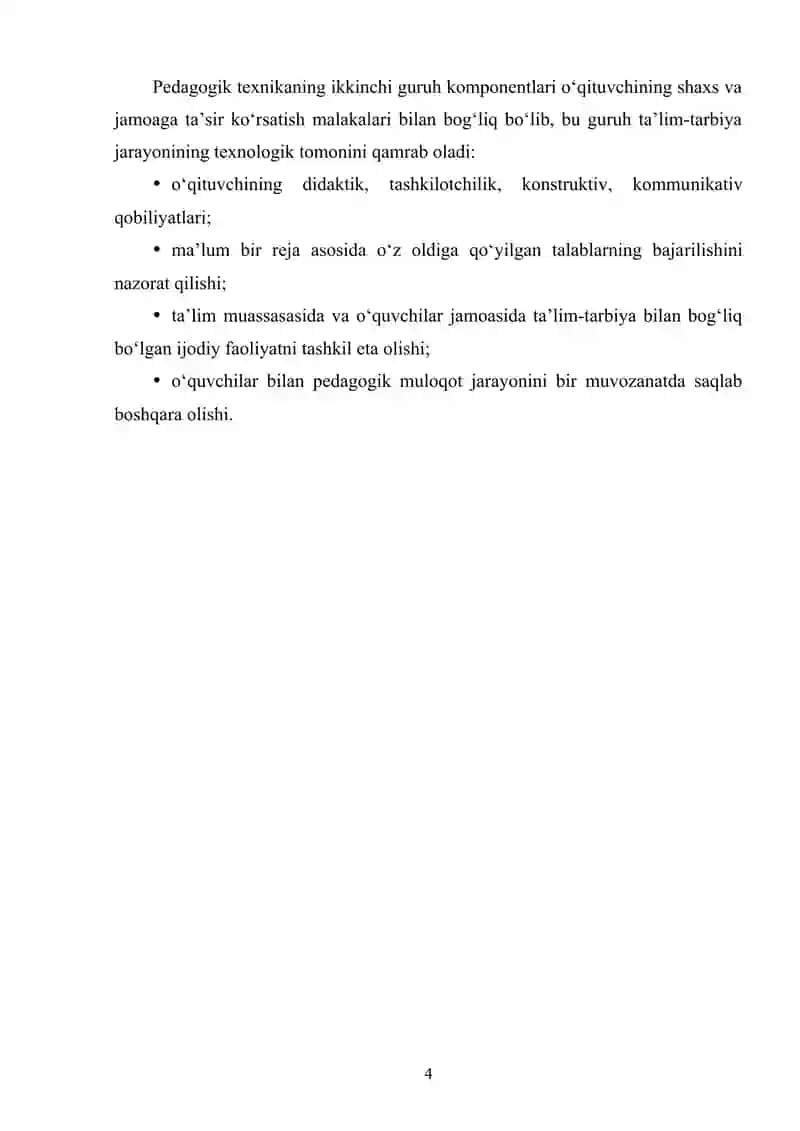 Pedagogik texnika haqida tushuncha pedagogik texnikani shakllantirish metodikasi 3