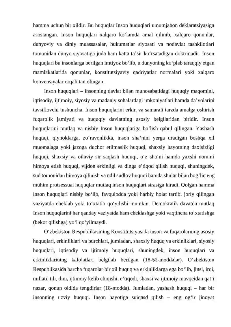 INSON HUQUQINING TARIXIY RIVOJLANISH BOSQICHLARI 3