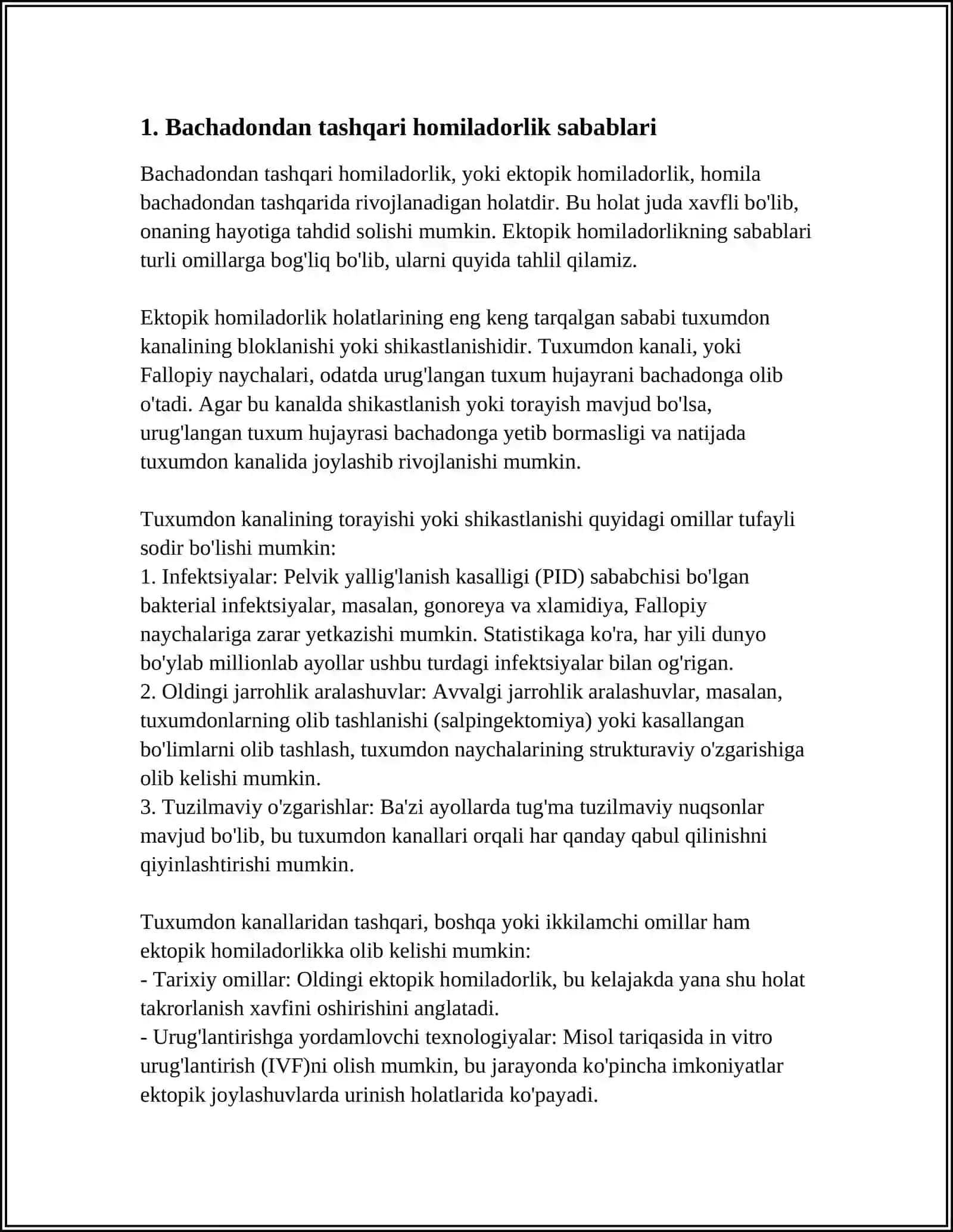 Bachadondan tashqari xomiladorlik 3