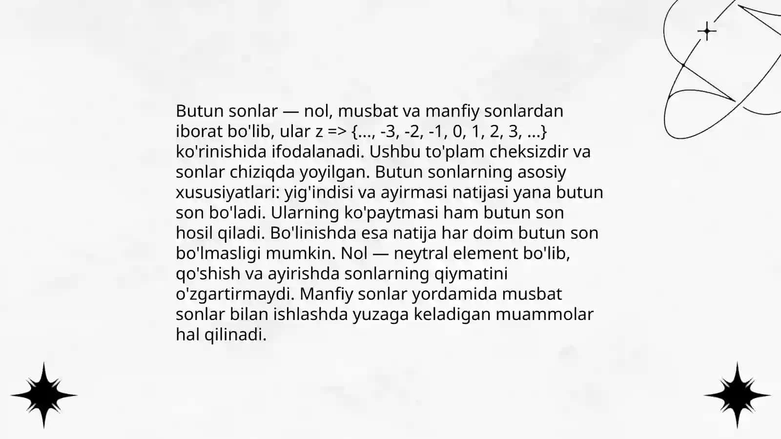 Butun sonlar 3