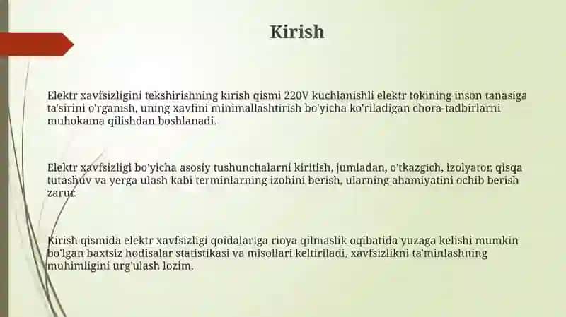 Elektr xavfsizligi tekshirish 3