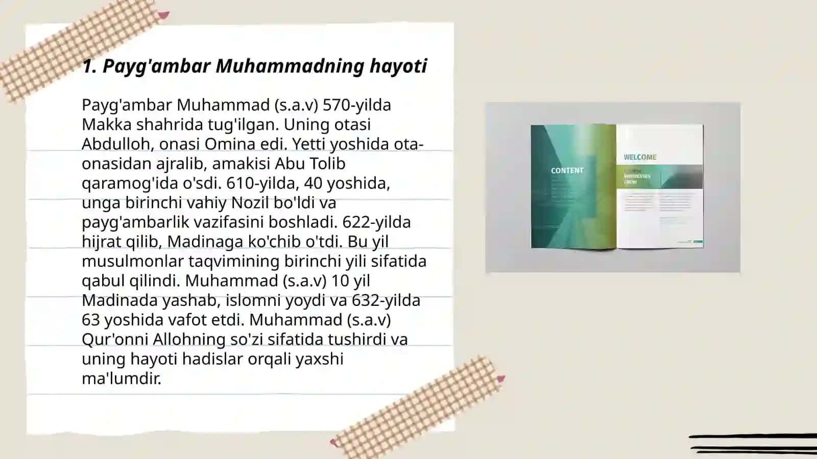 "Muxtasar islom tarixi" risolasi 3