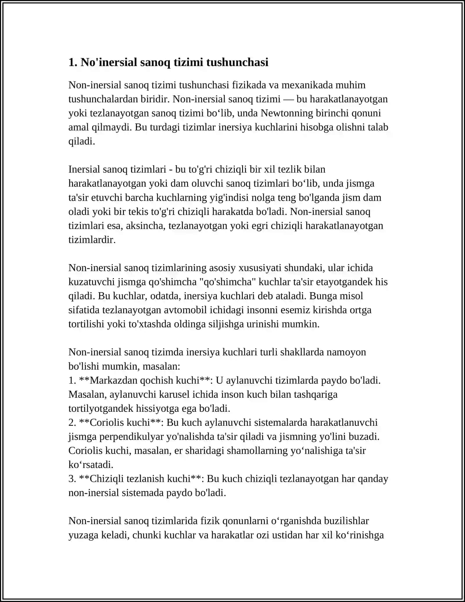 NOINERSIAL SANOQ TIZIMLARIDAGI INERSIYA KUCHLAR 3