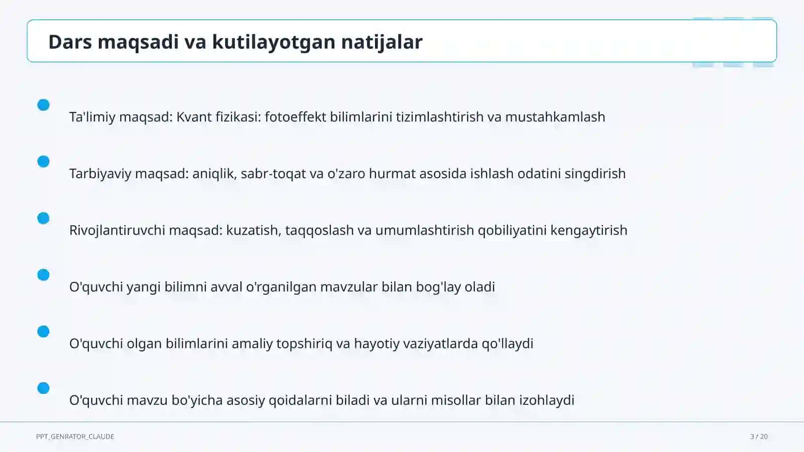 Kvant fizikasi: fotoeffekt (11-sinf) 3
