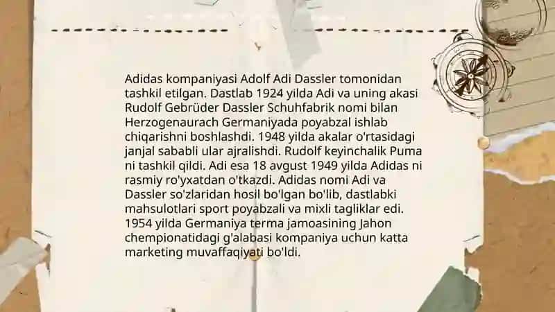 Adidas kompaniyasi haqida 3