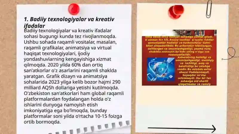 Badiiy texnologiyalar va kreativ ifadalar 3
