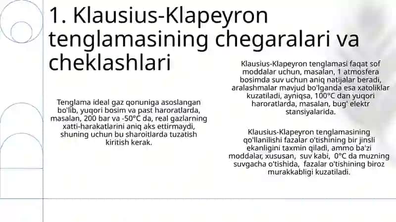 Klauzius Klapeyron tenglamasi 3