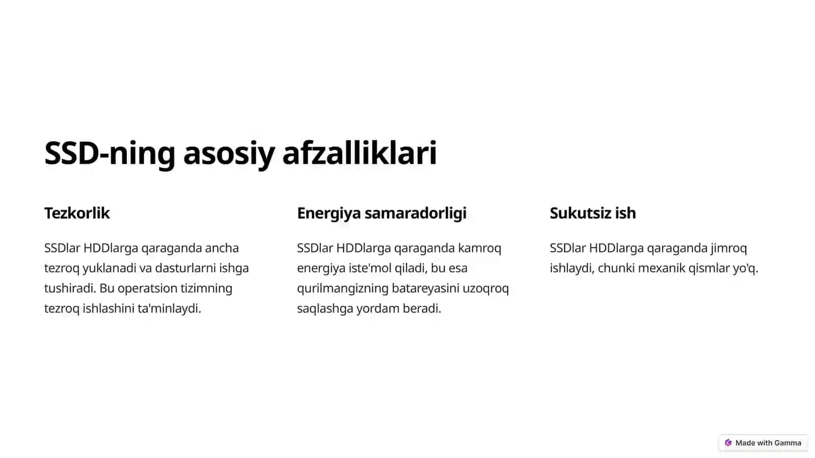 SSD xotirasi 3
