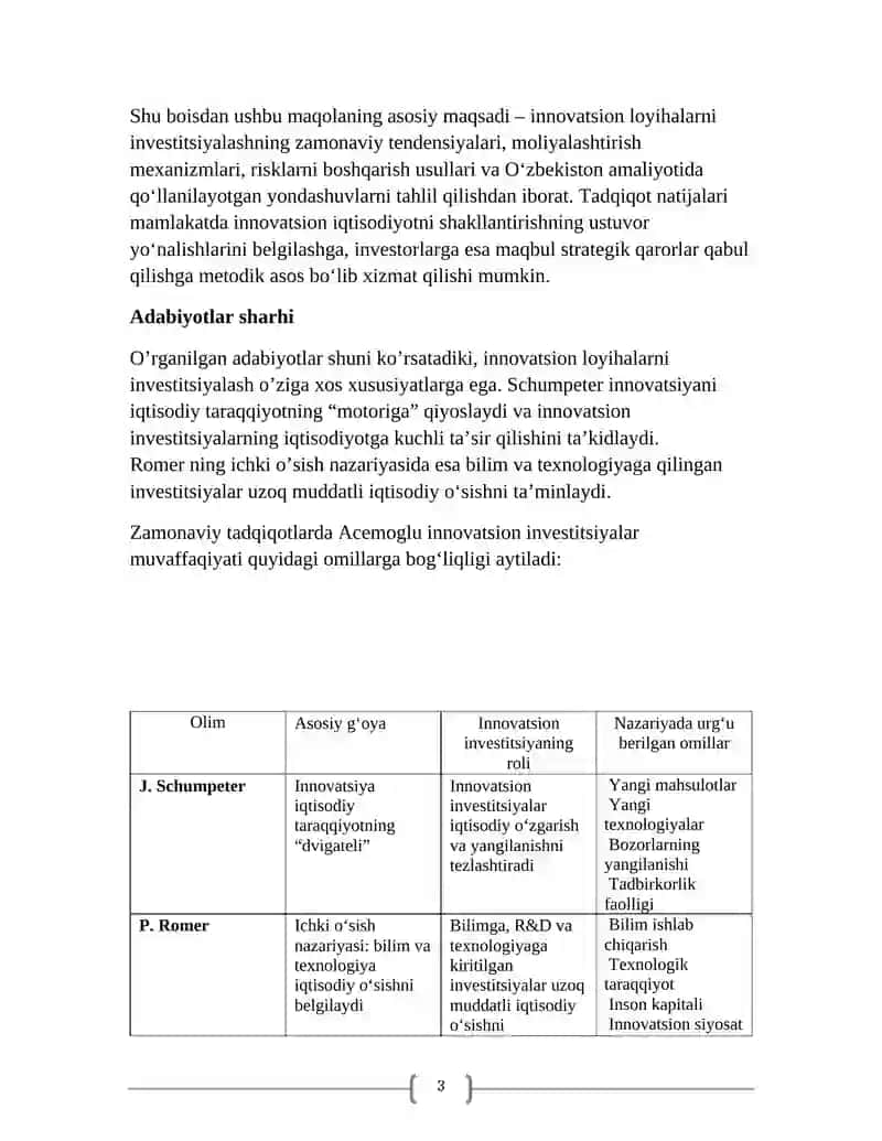 Innovatsion loyihalarni investitsiyalash 3