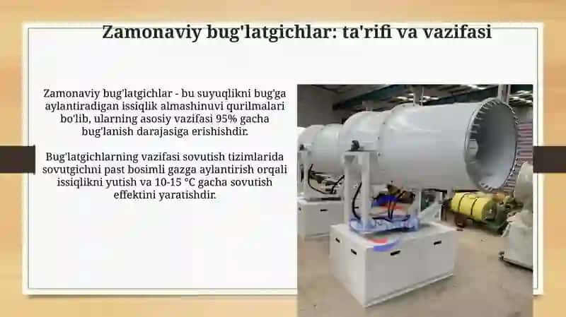 Zamonaviy bug'latgichlar 3