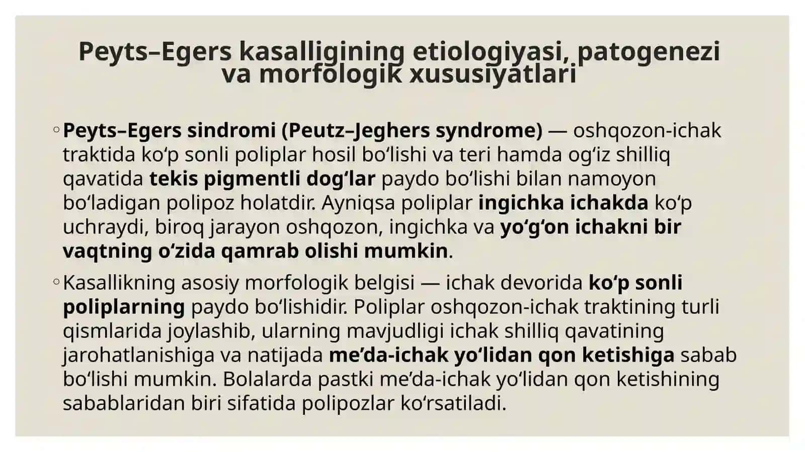 Yo‘g‘on ichak polipozi (Peyts–Egers kasalligi) 3