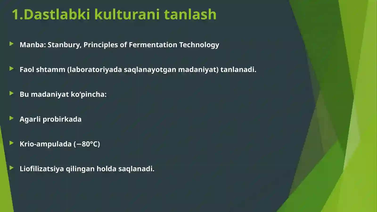 HUJAYRA YOKI SPORALARDAN FOYDALANIB DASTLABKI MATERIAL EKISH (INOKULYAT TAYYORLASH) 3