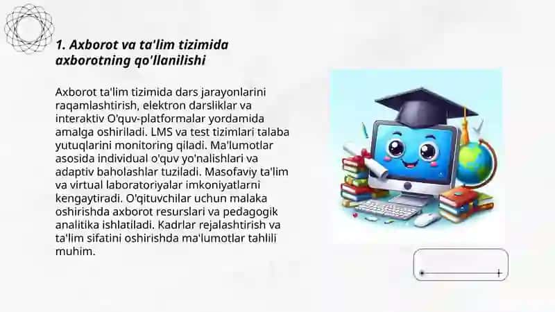 Axborot va uning turli sohalarda qo'llanilishi 3