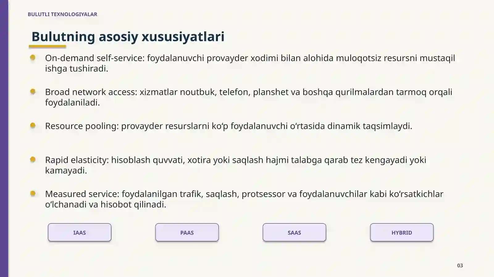 BULUTLI TEXNOLOGIYALAR 3