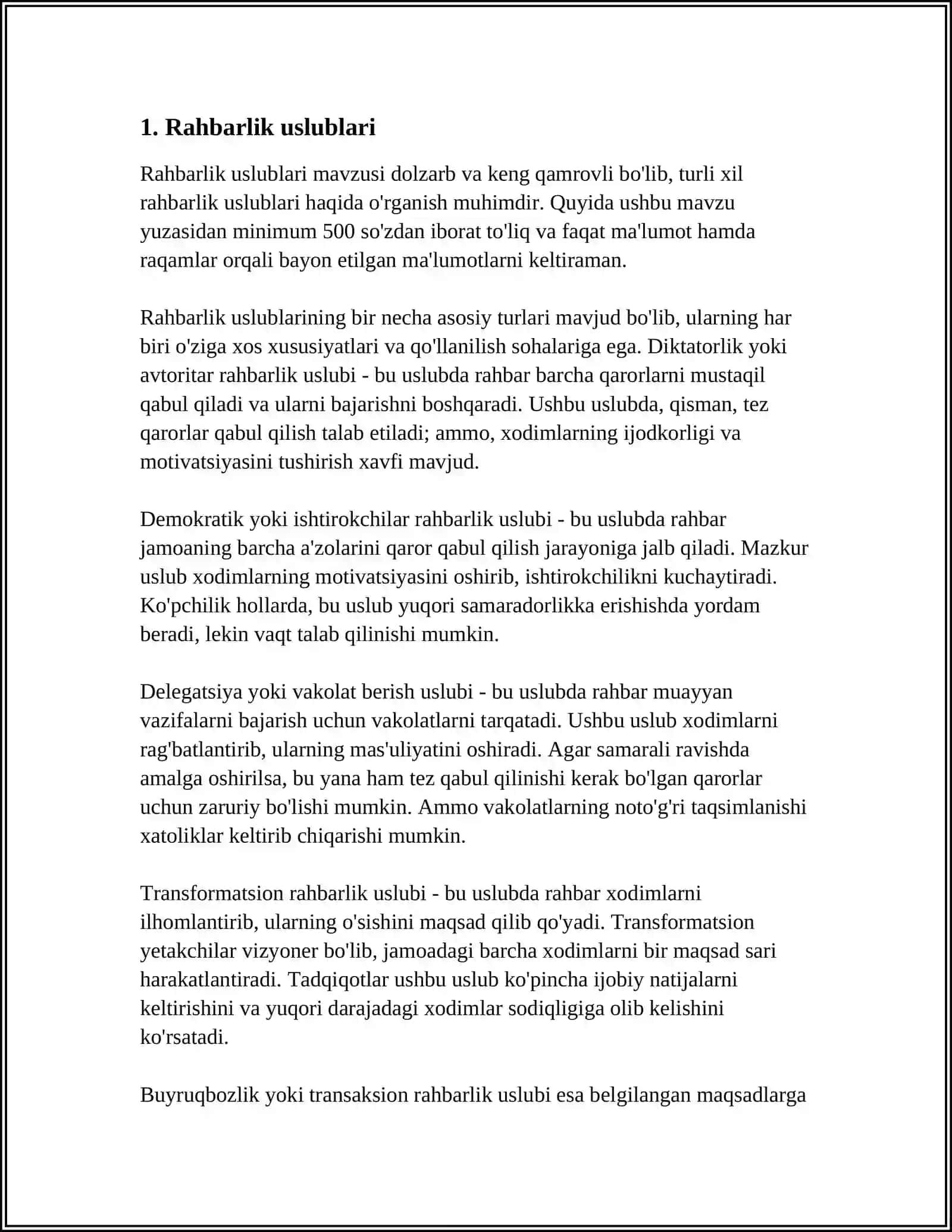 BOSHQARUV JARAYONIDA RAHBAR FAOLIYATI HISLATLARI 3