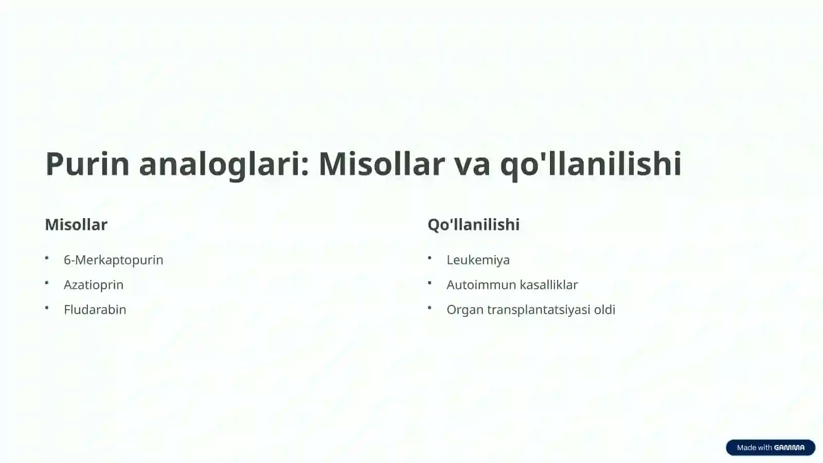 Antimetabolitlar: Kirish 3