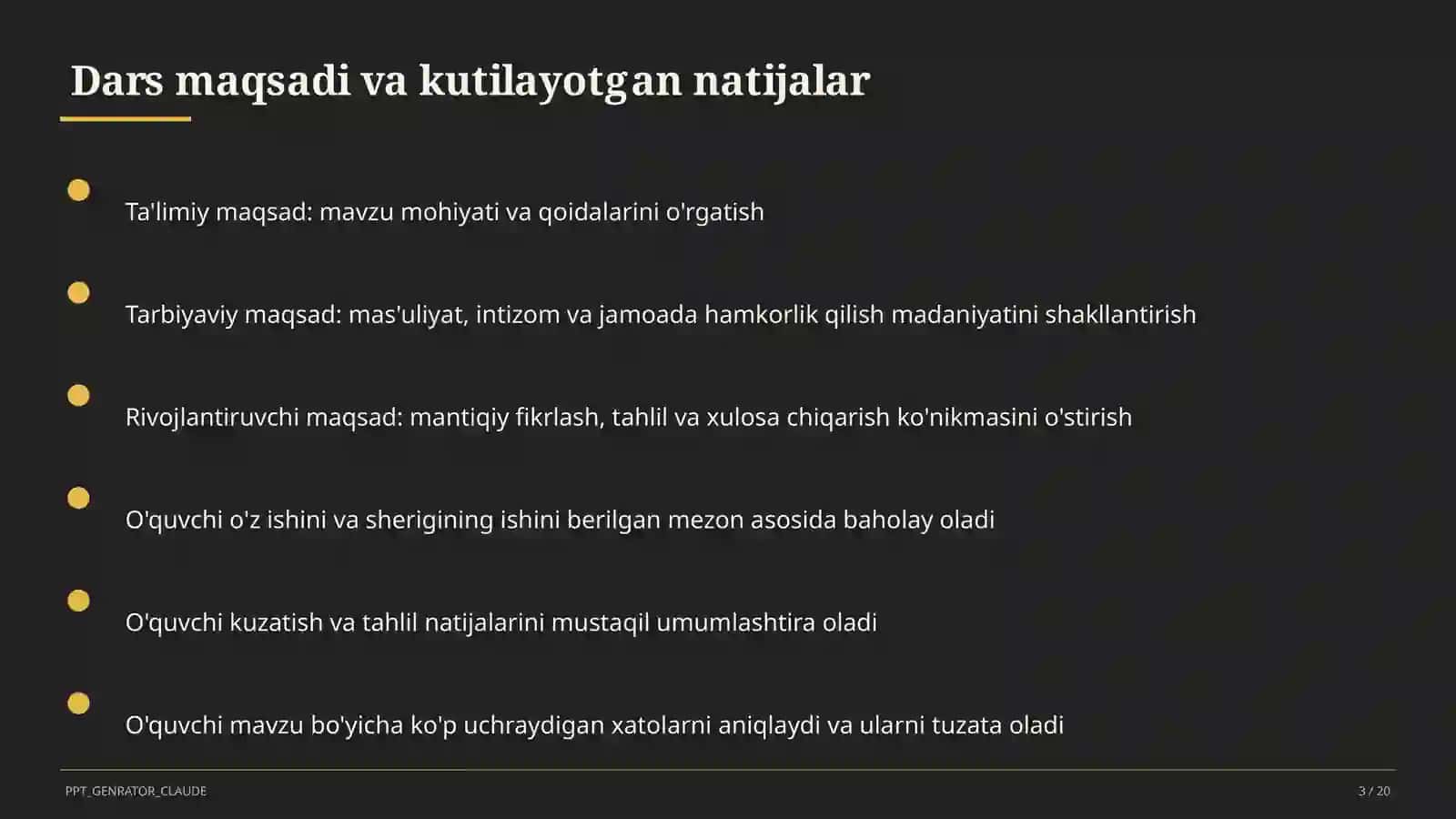 Otlarda son, egalik va kelishik (6-sinf) 3