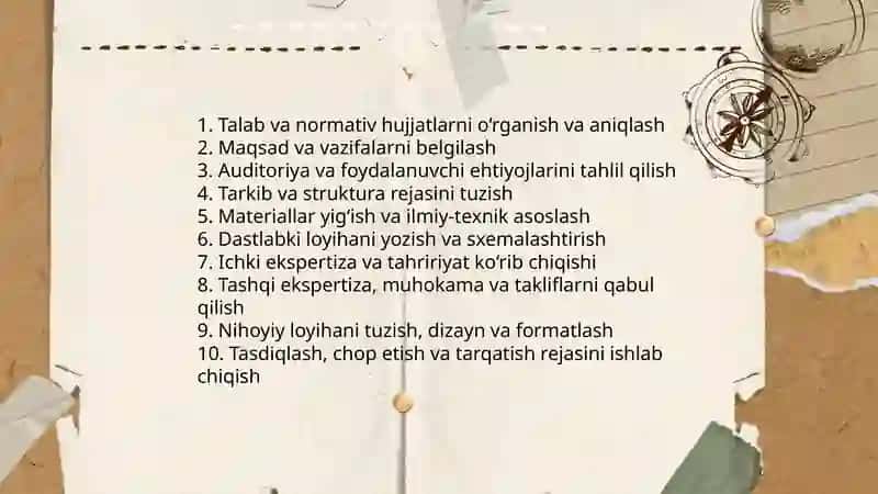 Guvohnoma, yo'riqnomaning tayyorlanish tartibi 3