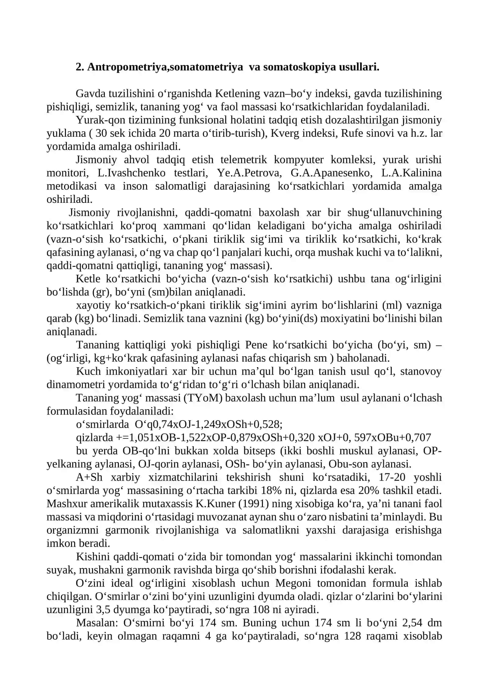 Jismoniy tayyorgarlik va jismoniy ish chidamlilikni aniqlovchi funksional usullar 3