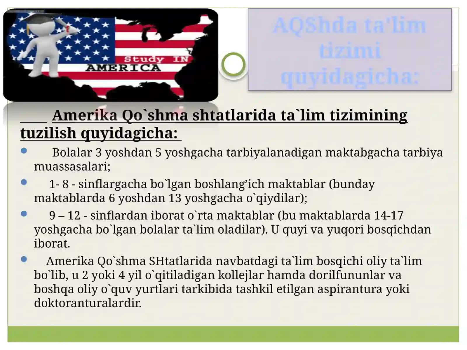 AQSH ta'lim tizimining qiyosiy tahlili 3