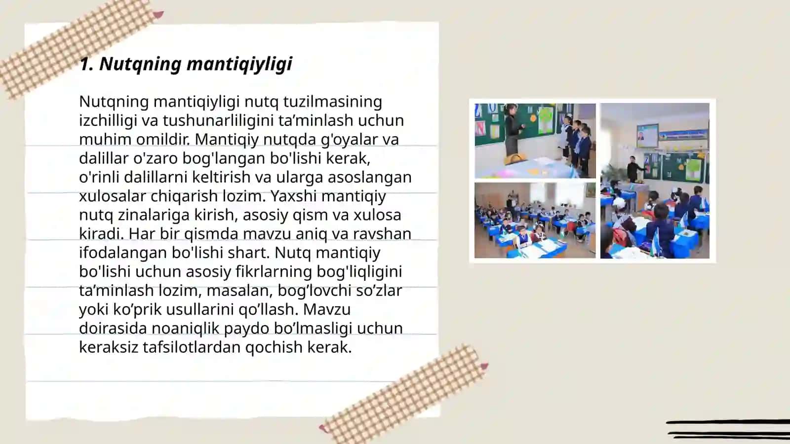 Boshlangʻich sinflarda oʻqituvchi nutqiga qoʻyiladigan talablar 3
