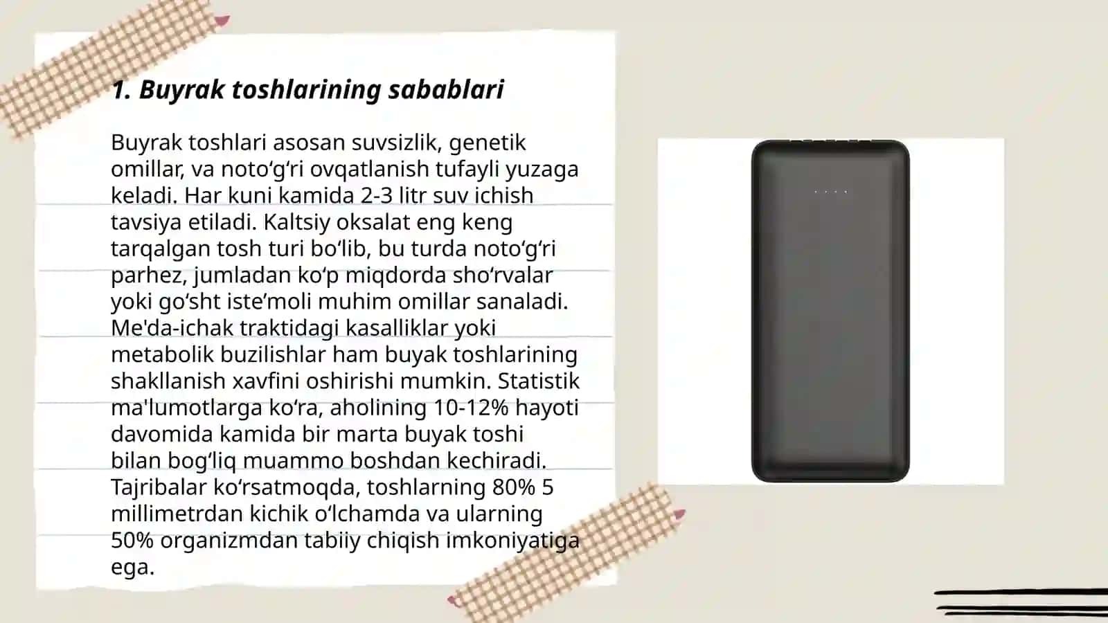 Buyraklarda urat toshlarining paydo bo'lishi va uni davolash 3